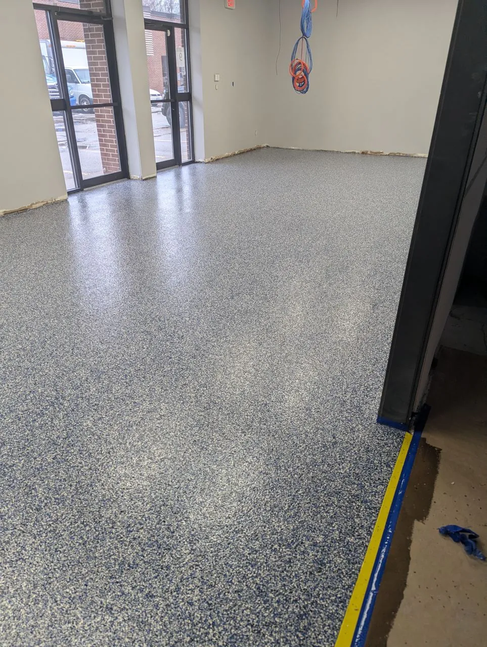 Finished residential garage floor, Burlington