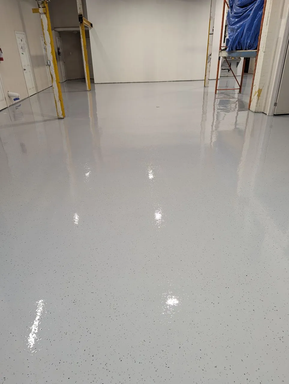 Industrial epoxy warehouse floor