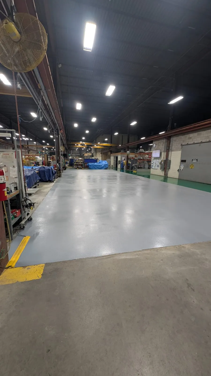 Seamless industrial epoxy floor near Milton